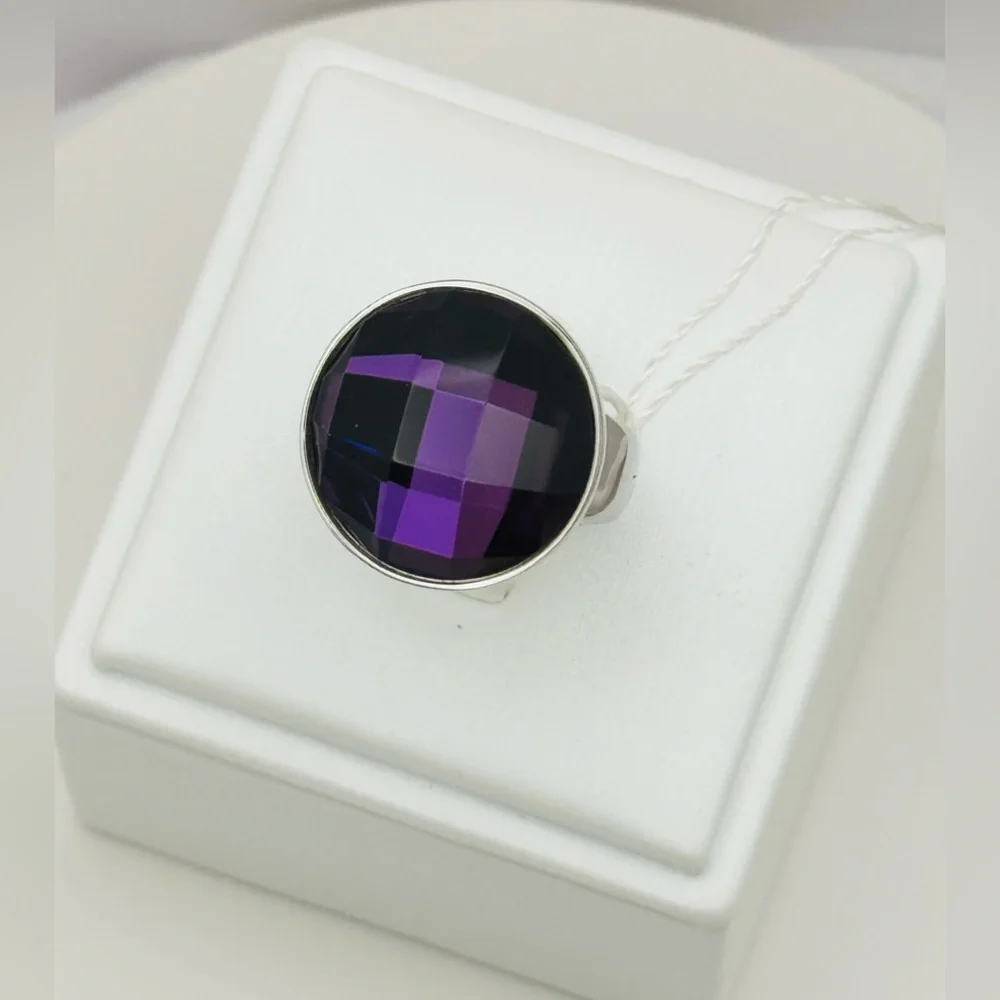 Calvin Klein Purple Continuity Ring Size 7 NWT w/Box and CK pouch